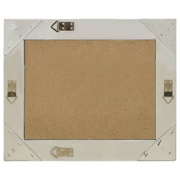 Стенно огледало, бароков стил, 60x40 см, сребристо