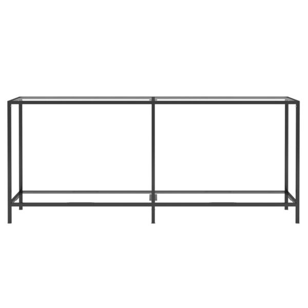 Конзолна маса, прозрачна, 180x35x75,5 cм, закалено стъкло