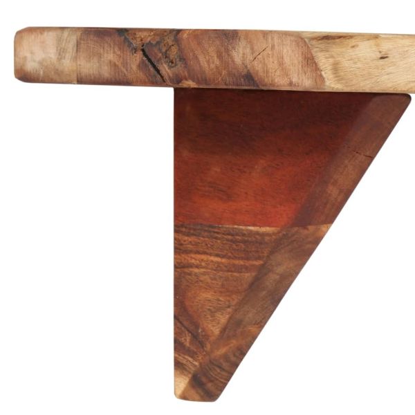 Стенни рафтове, 2 бр, 110x20x18 см, акациево дърво масив