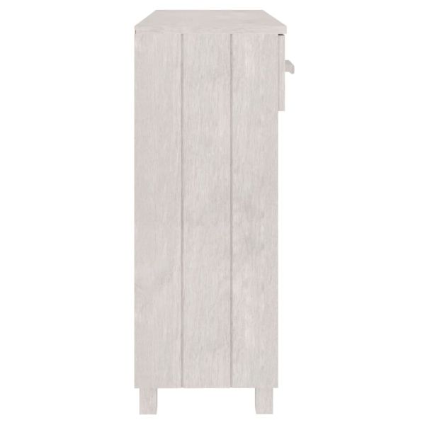 Конзолна маса HAMAR бяла 90x35x90 см борово дърво масив