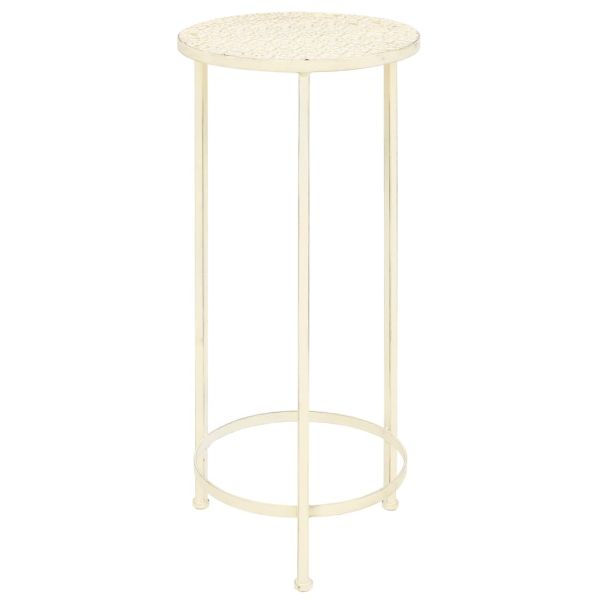 Цветарник, 3 части, винтидж стил, метал, антично бял