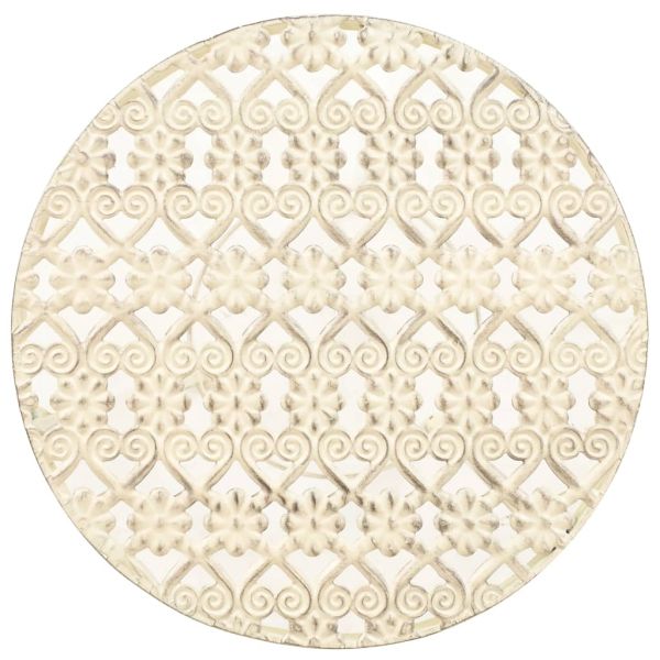 Цветарник, 3 части, винтидж стил, метал, антично бял