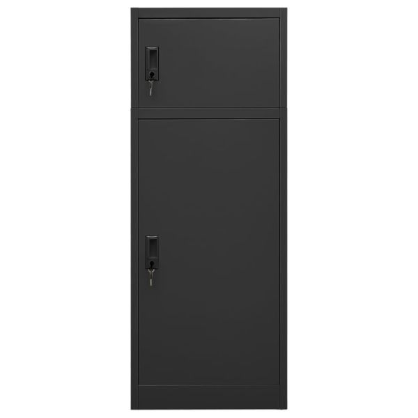 Шкаф за екипировка за езда, антрацит, 53x53x140 см, стомана