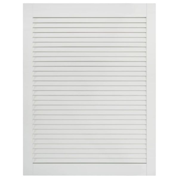 Врати за шкафове с решетен дизайн 4 бр бял 69x49,4 см бор масив