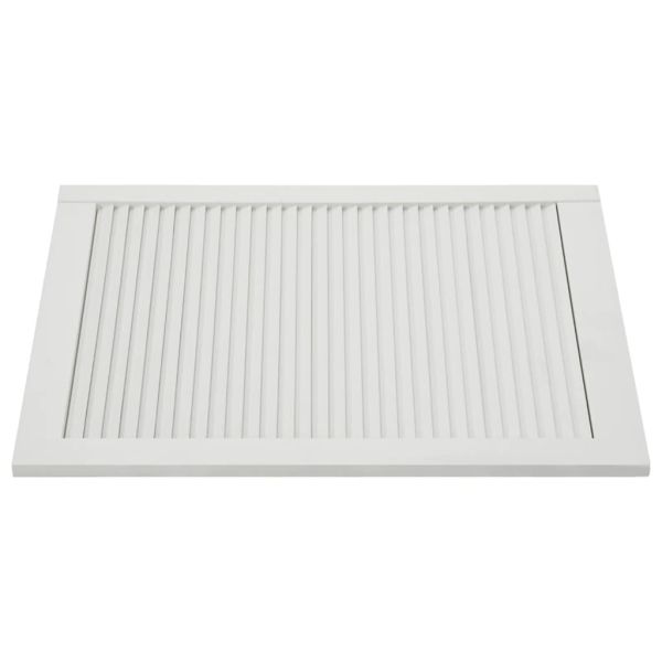 Врати за шкафове с решетен дизайн 4 бр бял 69x49,4 см бор масив