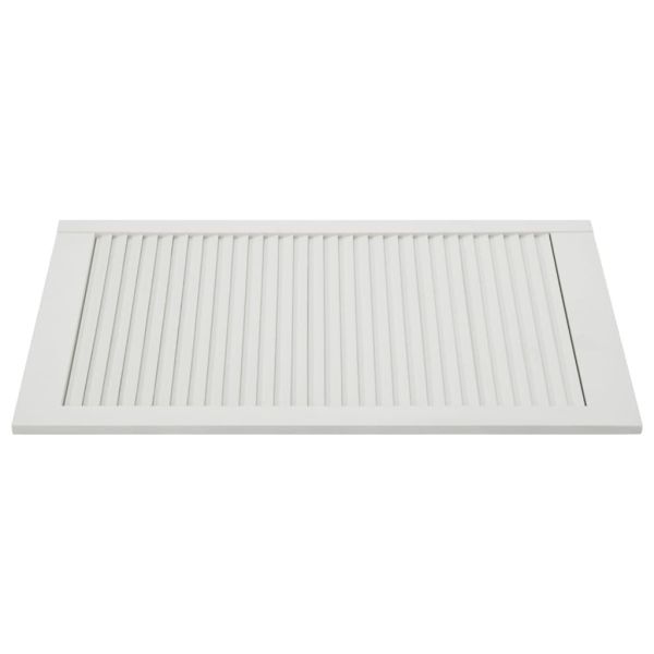 Врати за шкафове решетен дизайн 2 бр бял 99,3x49,4 см бор масив