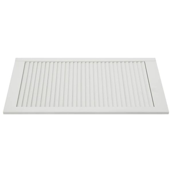Врати за шкафове решетен дизайн 2 бр бял 99,3x49,4 см бор масив