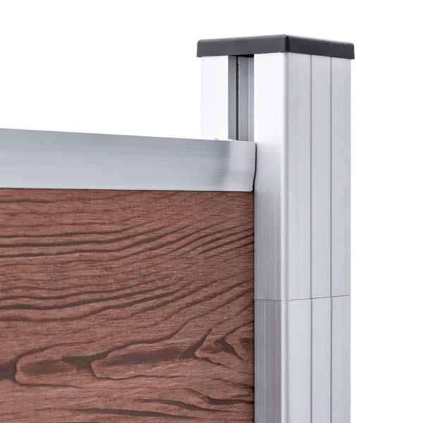 Ограден панел, WPC, 180x146 см, кафяв