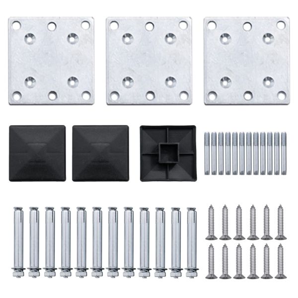 Комплект оградни панели, WPC, 353x146 см, кафяв