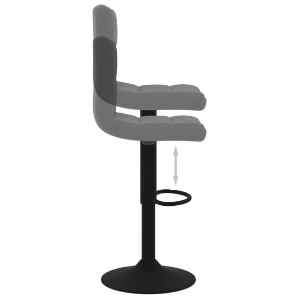 Бар табуретки, 2 бр, тъмносиви, кадифе