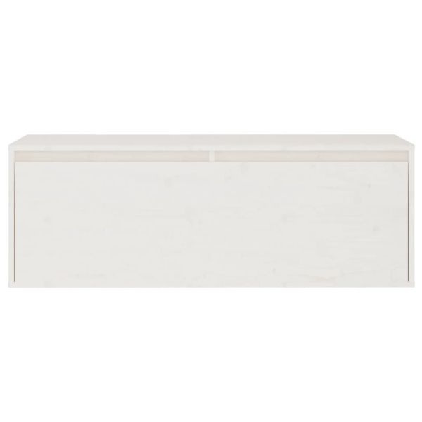 ТВ шкафове, 2 бр, бели, бор масив