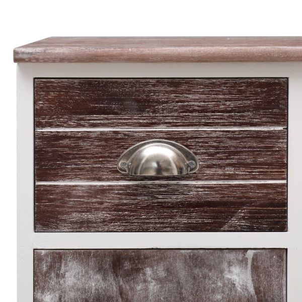 Бюфет с 10 чекмеджета, кафяв, 113x30x79 см, дърво