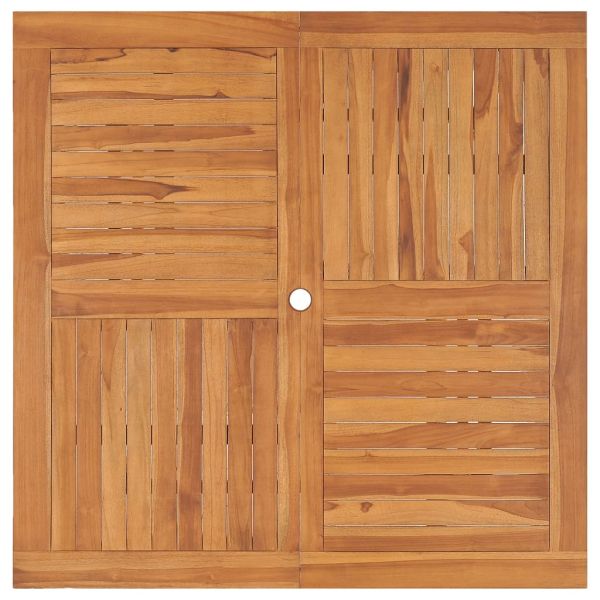 Градинска трапезна маса, 110x110x75 см, тик масив