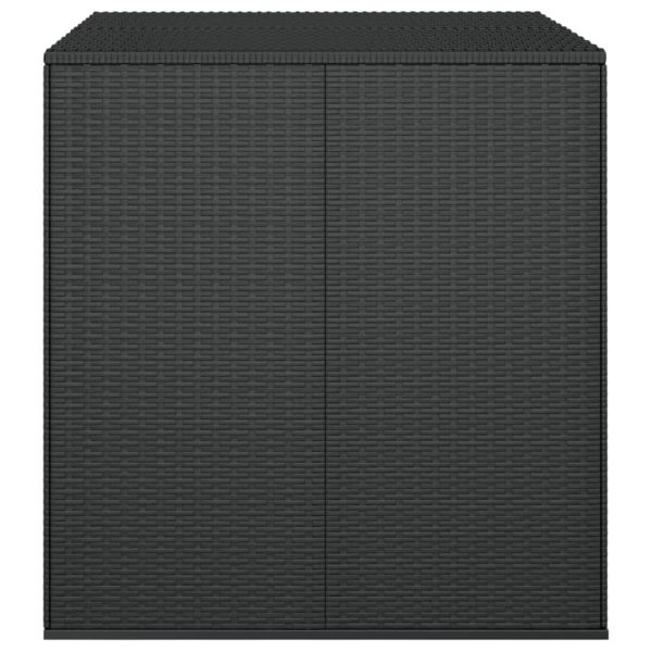 Кутия за градински възглавници PE Ратан 100x97,5x104 см черна