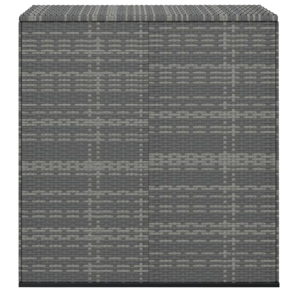 Кутия за градински възглавници PE ратан 100x49x103,5 см сива