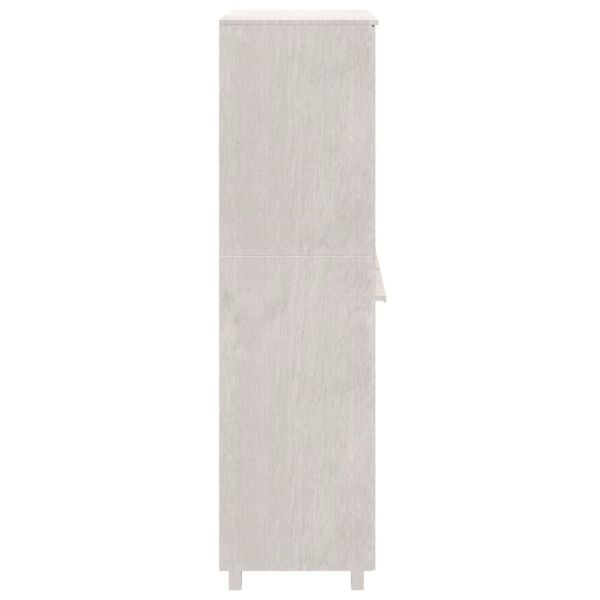 Гардероб HAMAR, бял, 89x50x180 см, борово дърво масив