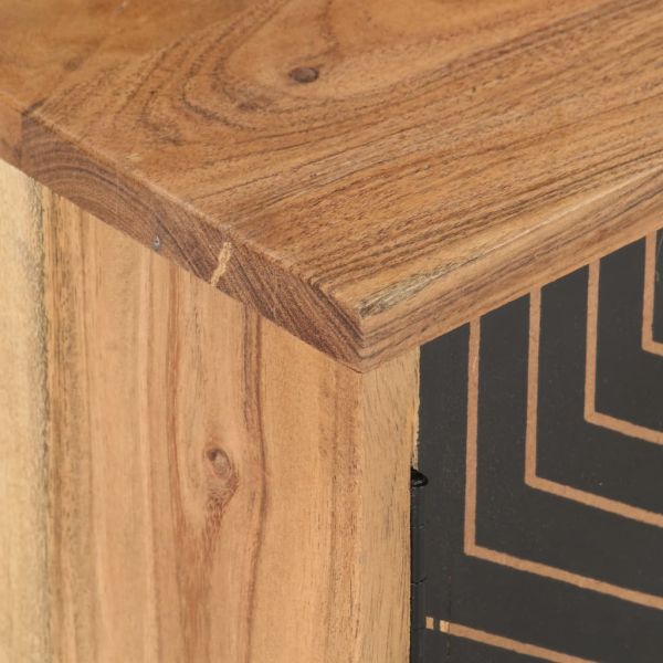 ТВ шкаф, 115x30x39 cм, акациево дърво масив