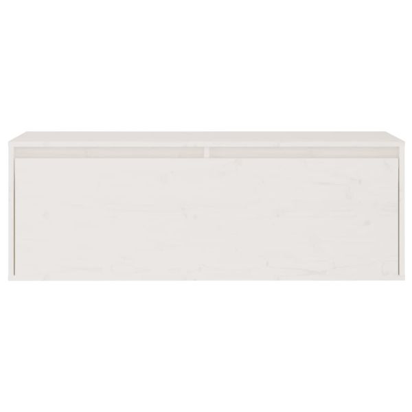 Комплект ТВ шкафове от 3 части Бял масивен бор