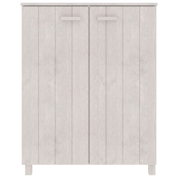 Шкаф за обувки HAMAR, бял, 85x40x108 см, бор масив