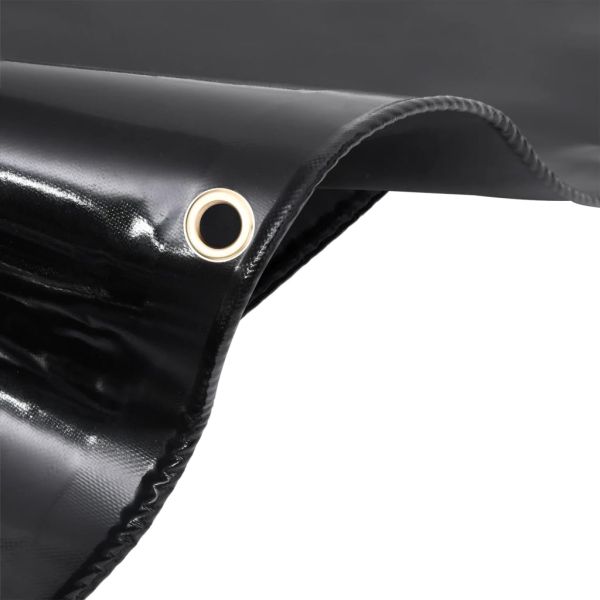 Брезент, 650 г/м², 5x6 м, черен