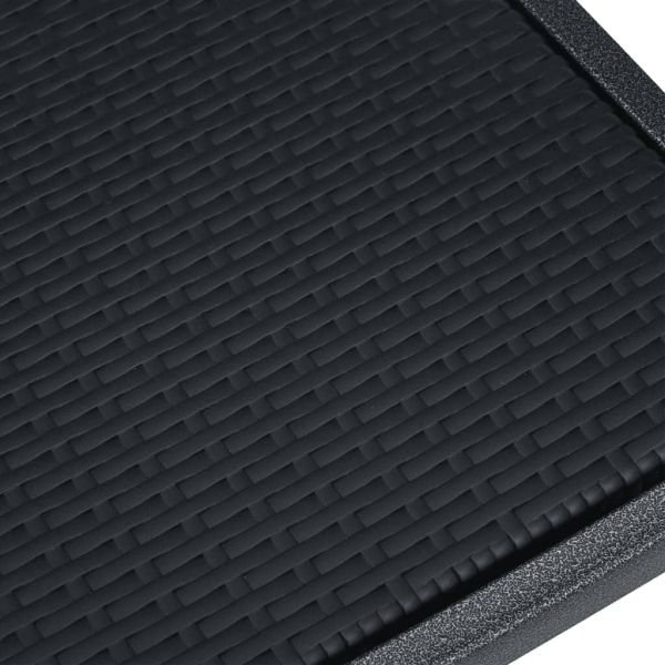 Градински трапезен комплект, 9 части, черен