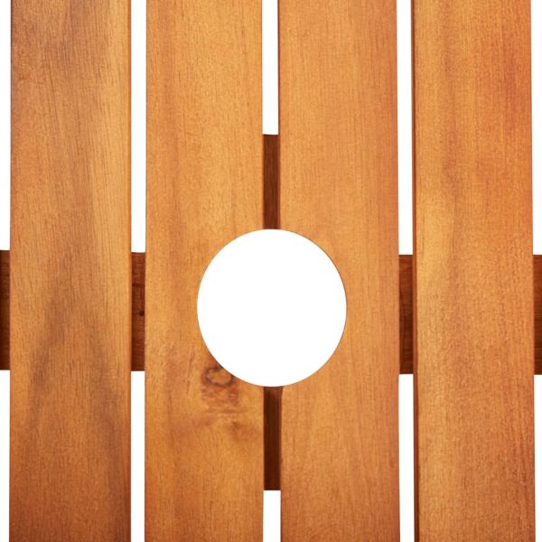 Градински трапезен комплект с възглавници 3 части акация масив