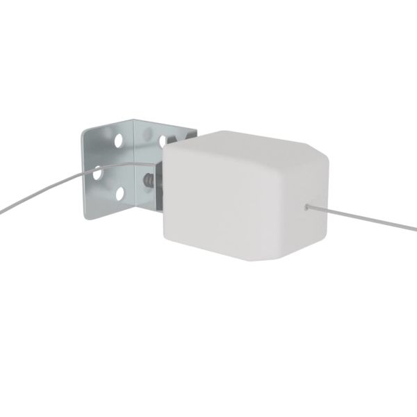 Вертикален сенник, бял, 140x600 см, оксфорд плат