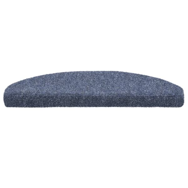 Изтривалки за стълби, самозалепващи се, 5 бр., 65x21x4 см, сини, полукръгли, големи