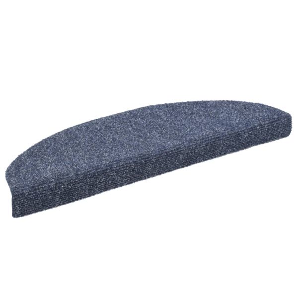 Изтривалки за стълби, самозалепващи се, 5 бр., 65x21x4 см, сини, полукръгли, големи