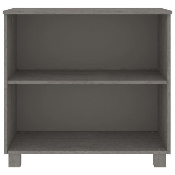 Сайдборд HAMAR, светлосив, 85x35x80 см, борово дърво масив