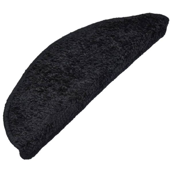 Изтривалки за стълби, 10 бр., 65x21x4 см, черни, полукръгли, големи