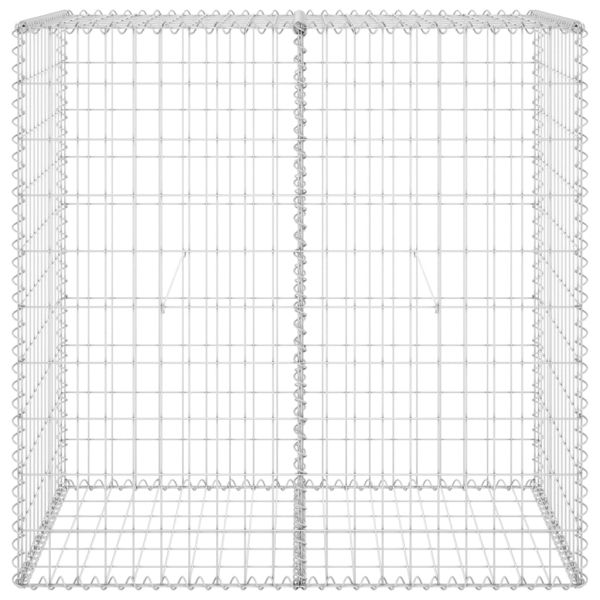 Габионна стена с капаци, поцинкована стомана, 100x60x100 см