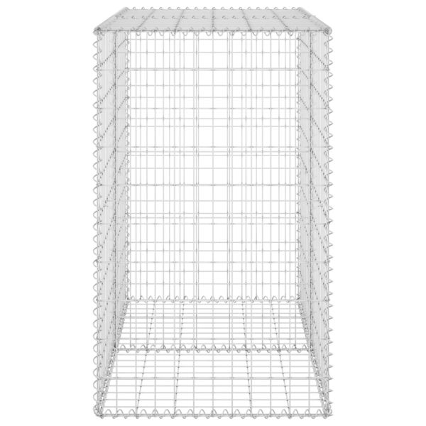 Габионна стена с капаци, поцинкована стомана, 100x60x100 см
