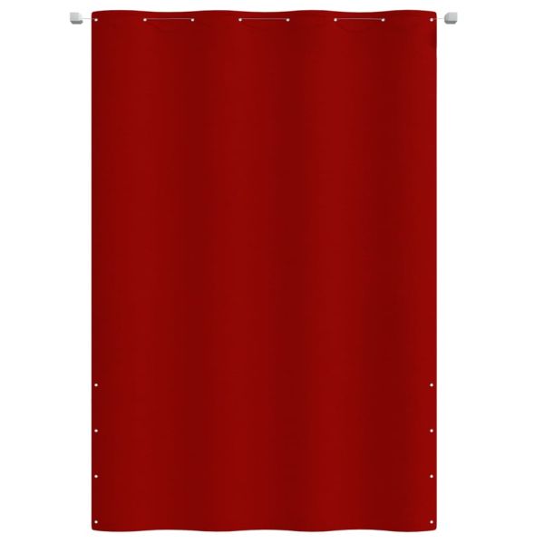 Балконски параван, червен, 160x240 см, оксфорд плат