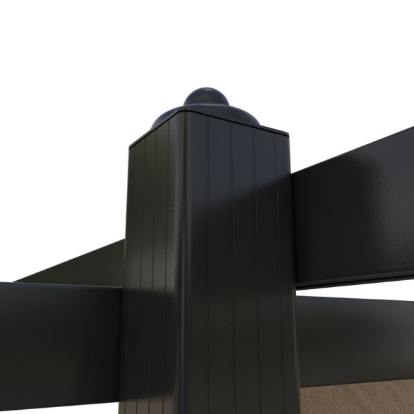 Градинска пергола с прибиращ се покрив, 3x3 м, таупе