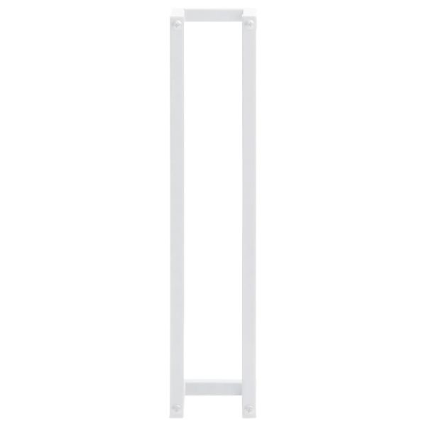 Поставка за кърпи, бяла, 12,5x12,5x60 см, стомана