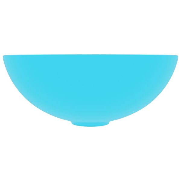 Керамична мивка за баня, светлозелена, кръгла