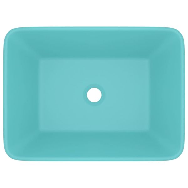 Луксозна мивка, матово светлозелена, 41x30x12 см, керамика