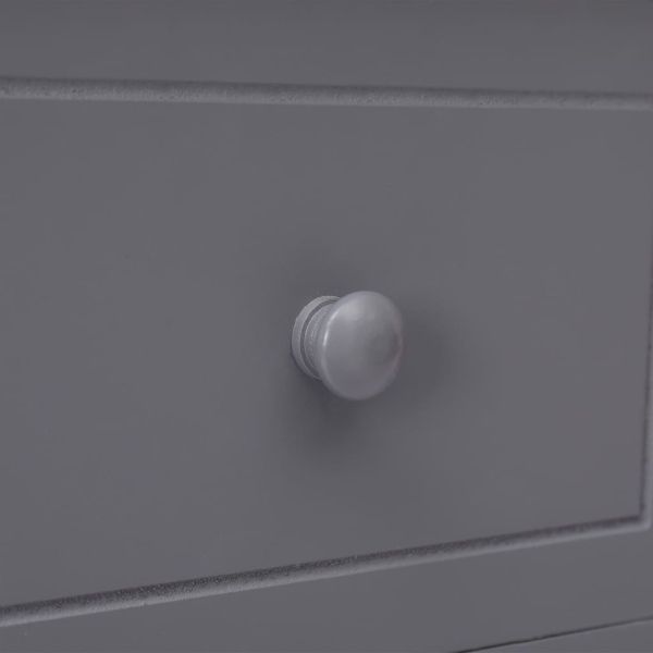 Бюфет с 10 чекмеджета, сив, 113x30x79 см, дърво