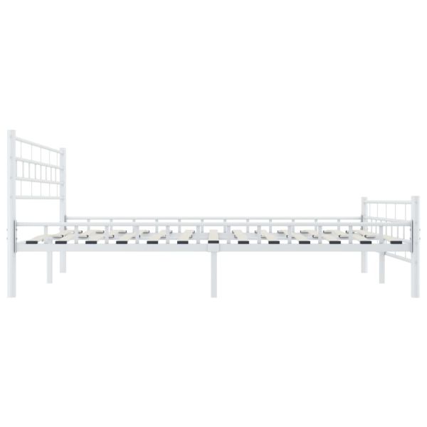 Рамка за легло, бяла, метал, 180x200 cм