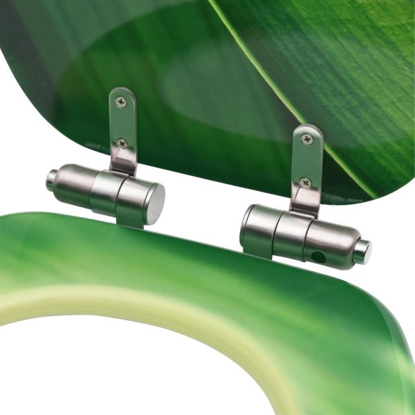 Тоалетни седалки с плавно затваряне 2 бр МДФ зелени водни капки