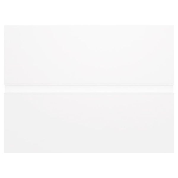 Шкаф за баня с вградена мивка, бял, инженерно дърво