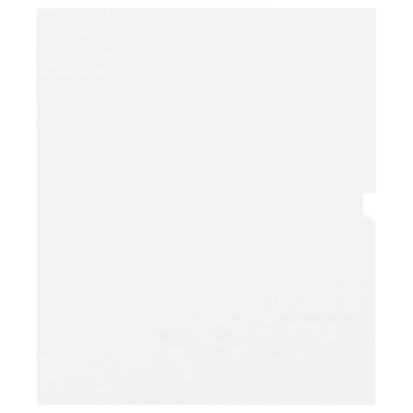 Комплект мебели за баня, бял, инженерно дърво