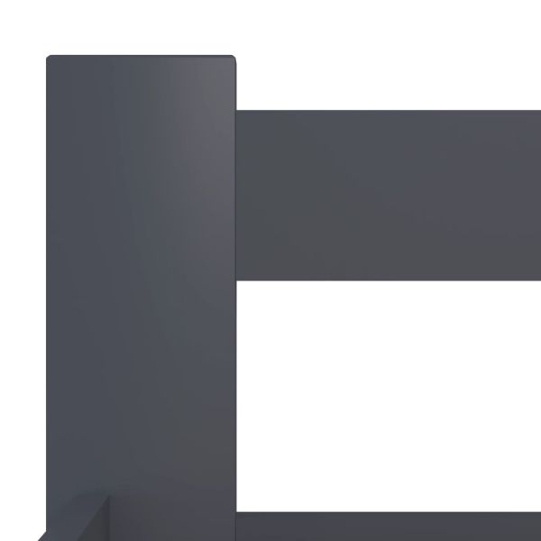 Рамка за легло, тъмносива, бор масив, 160x200 см