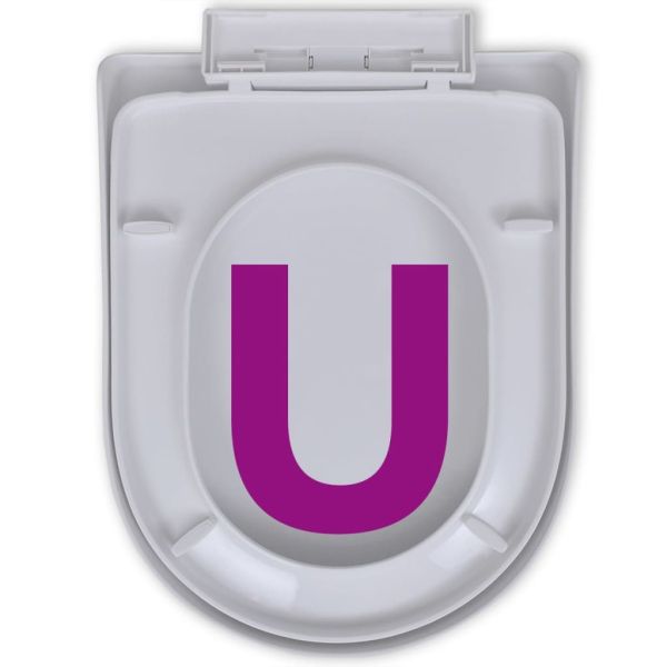 Тоалетна седалка с плавно затваряне, бяла, квадратна