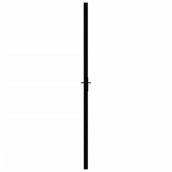 Интериорна врата, ESG стъкло и алуминий, 93x201,5 см, черна