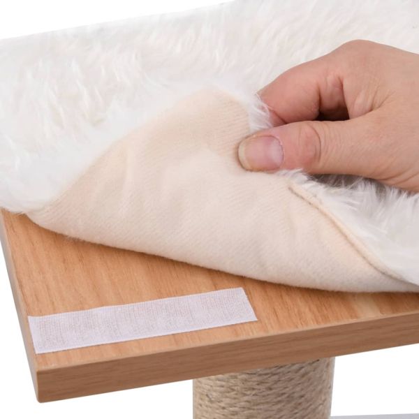 Котешко дърво със сизалени стълбове, подложка, 123 см