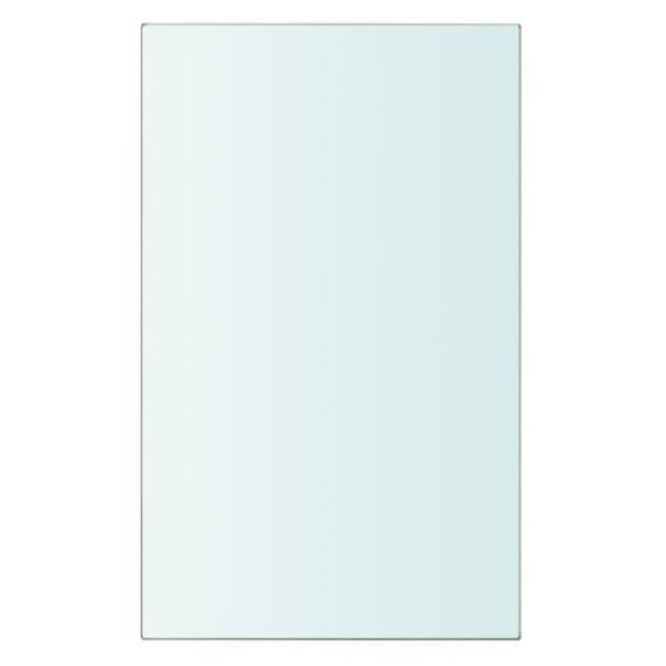 Плоча за рафт, прозрачно стъкло, 20 x 12 см