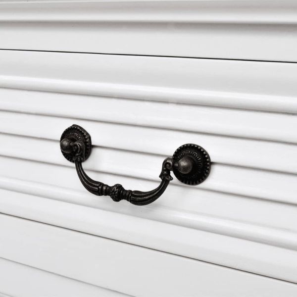 Двойно настолно бюро, бяло, 140x48x80 cм