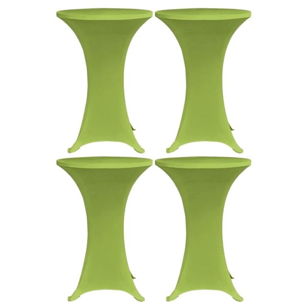 Покривки за маси, еластични, 4 бр, 70 см, зелени